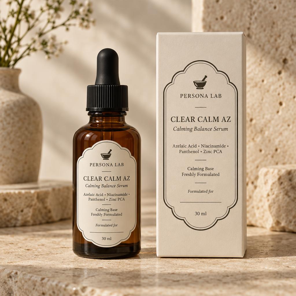 Clear Calm AZ serum packaging
